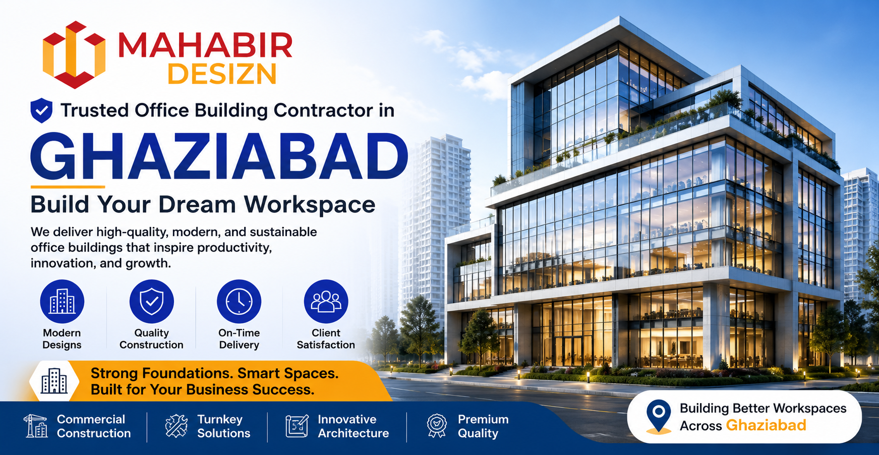 Trusted Office Building Contractor in Ghaziabad – Build Your Dream Workspace